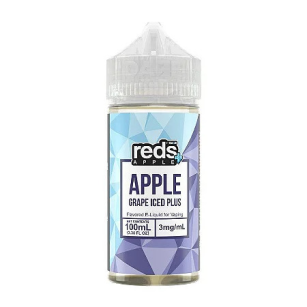Juice 7 Daze Reds Apple | Grape Iced Plus 100mL Free Base 7 Daze E-Liquid - 1